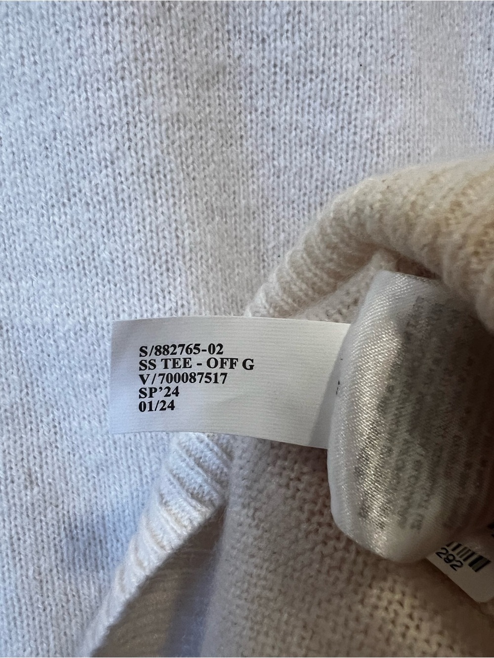 Banana Republic Cashmere Crewneck Short Sleeve Sweater Ivory Small Spring - Picture 5 of 5